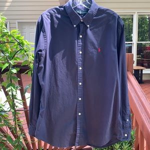 Ralph Lauren Navy Blue Classic Fit Shirt, L
